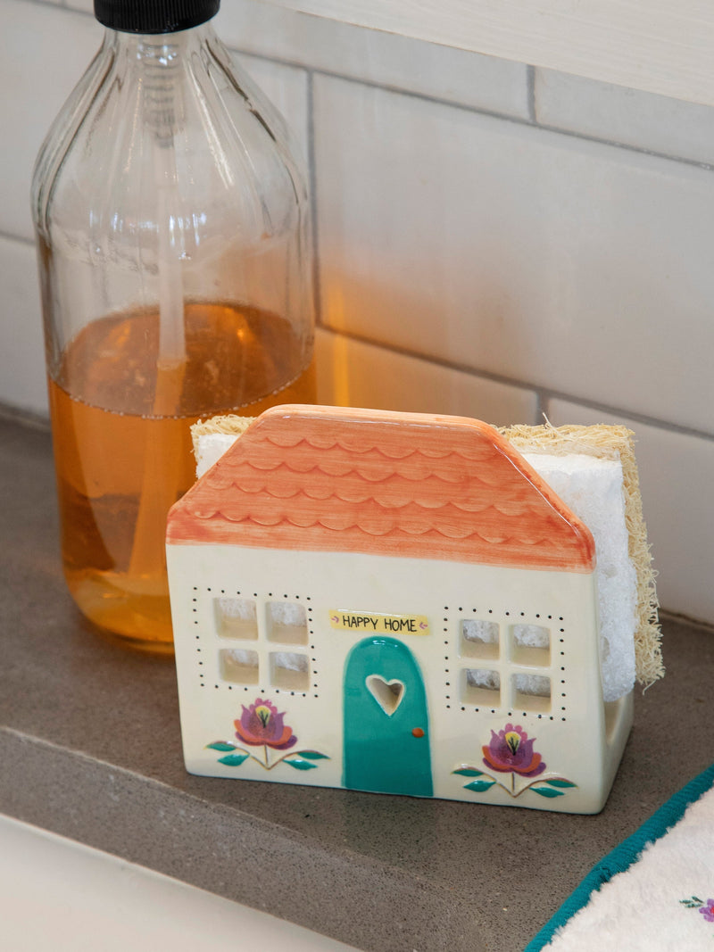 Natural Life® Ceramic Sponge Holder - Happy Home