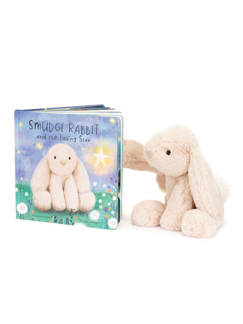 Jellycat Smudge Rabbit And The Falling Star Book and Smudge Rabbit Plush