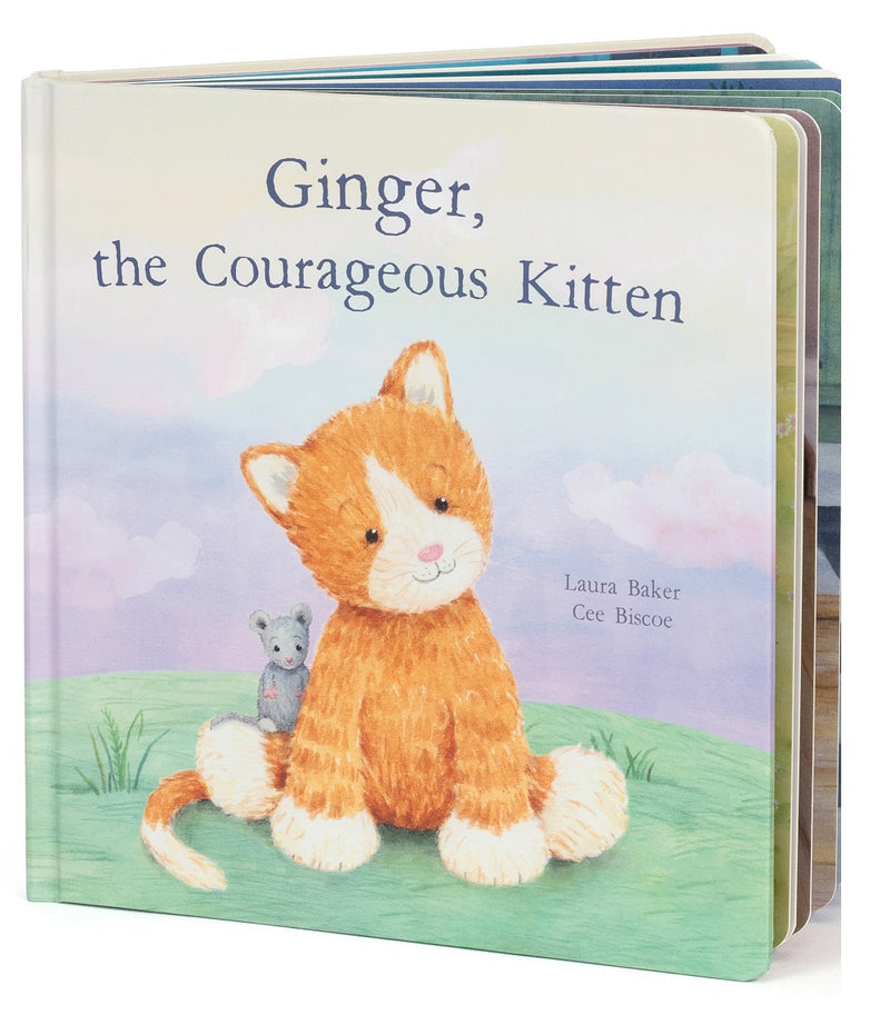 Jellycat Fuddlewuddle Ginger Cat and Ginger, the Courageous Kitten Book Set