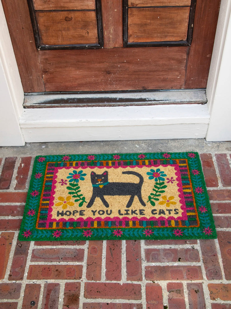 Natural Life Bungalow Doormat - Hope You Like Cats