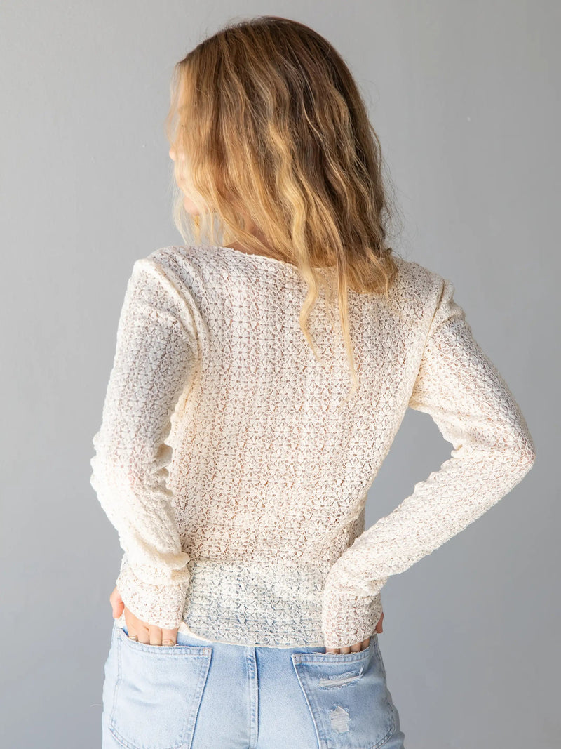 Natural Life Lace Layering Top - Ivory