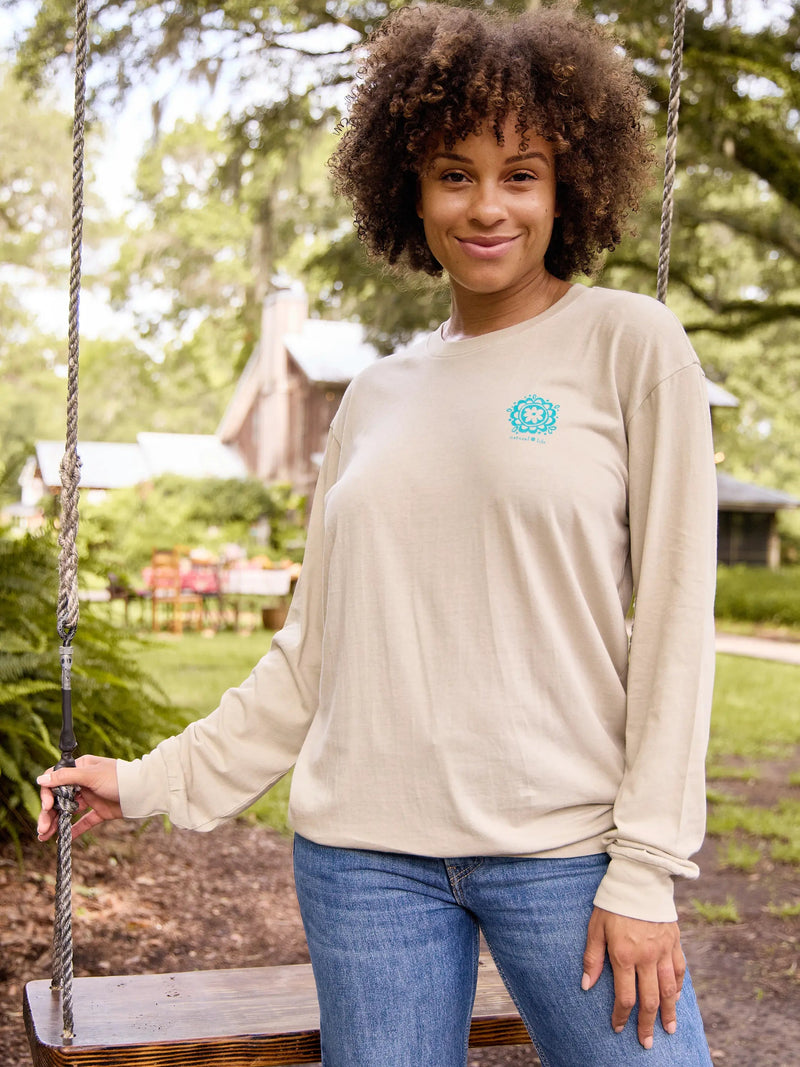 Natural Life Long Sleeve Cotton Comfy Tee Shirt - If You're Always Racing