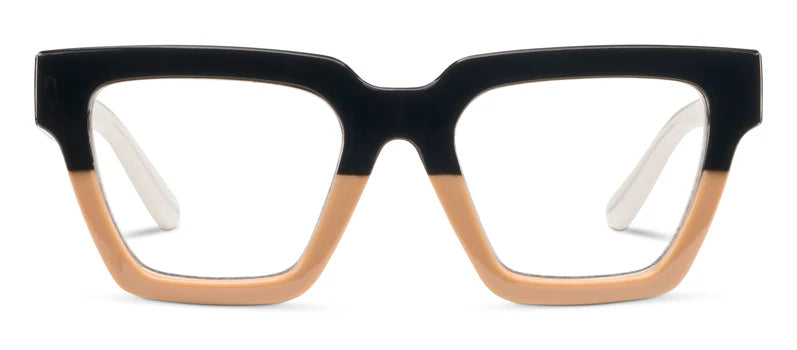 Peepers Readers - Take a Bow - Black/Tan (with Blue Light Focus™ Eyewear Lenses)