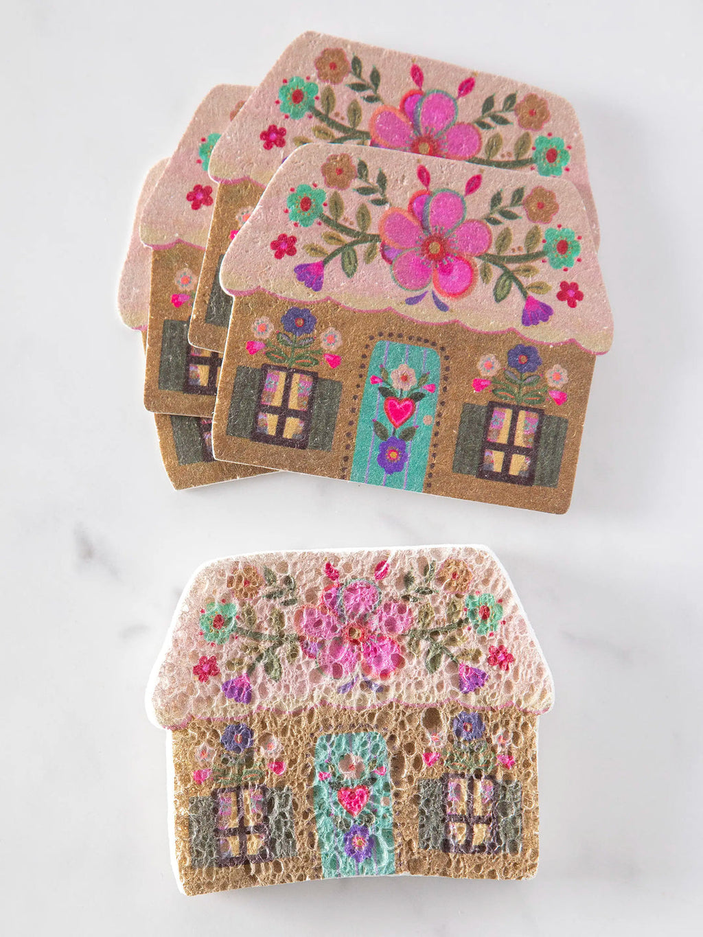 Natural Life® Puff Up Sponges, Set of 5 - Cottage