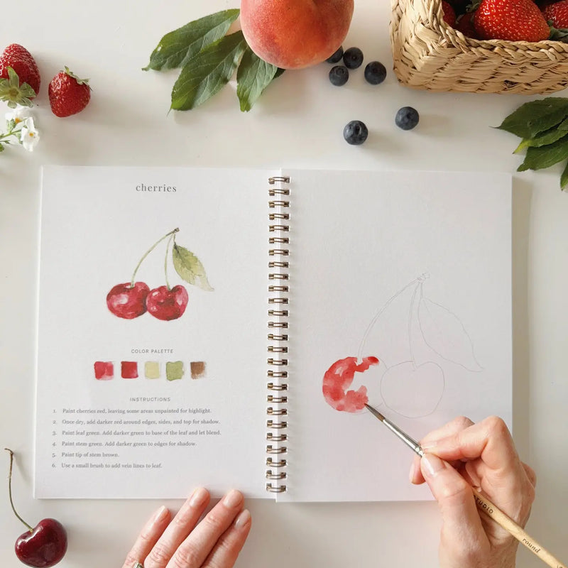 emily lex studio - Fruits watercolor workbook