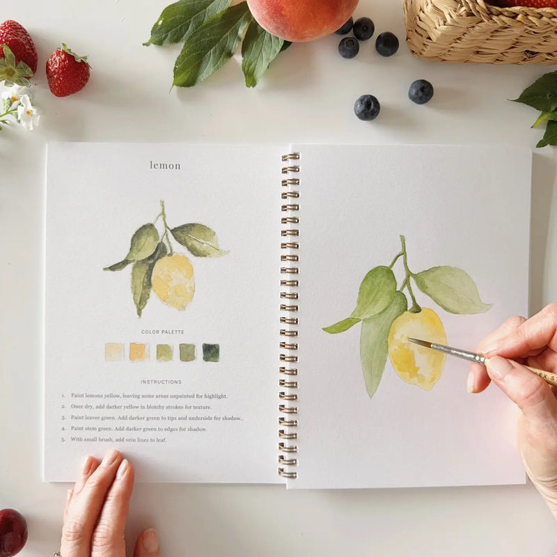 emily lex studio - Fruits watercolor workbook
