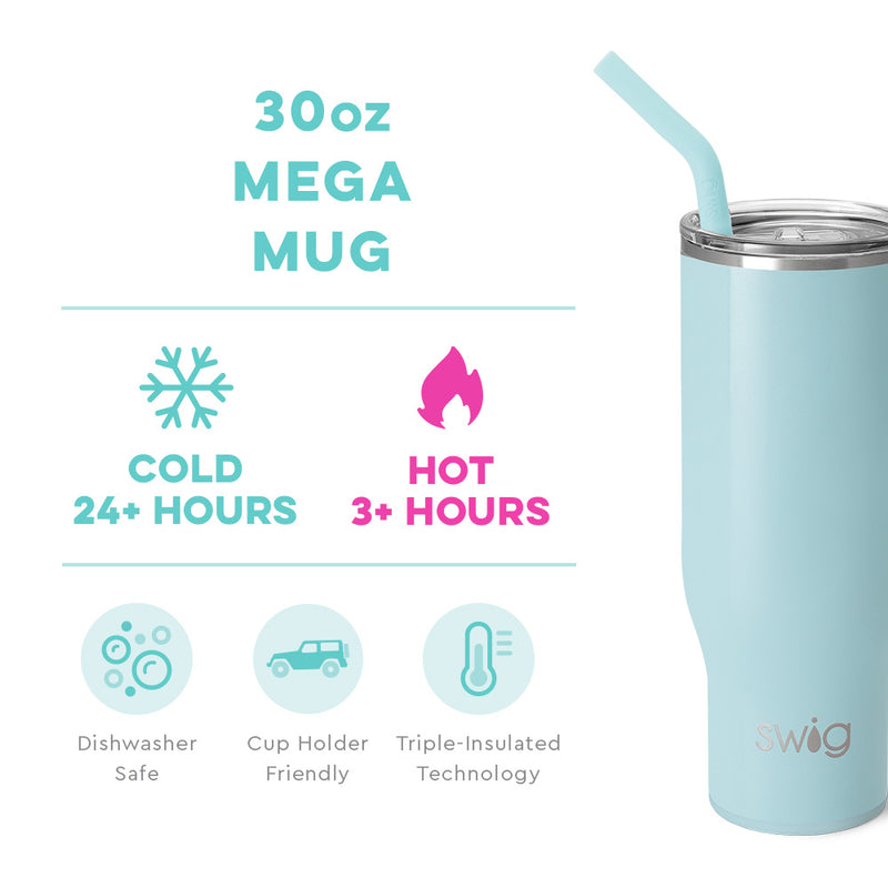 Swig Life Shimmer Aquamarine Mega Mug (30oz)