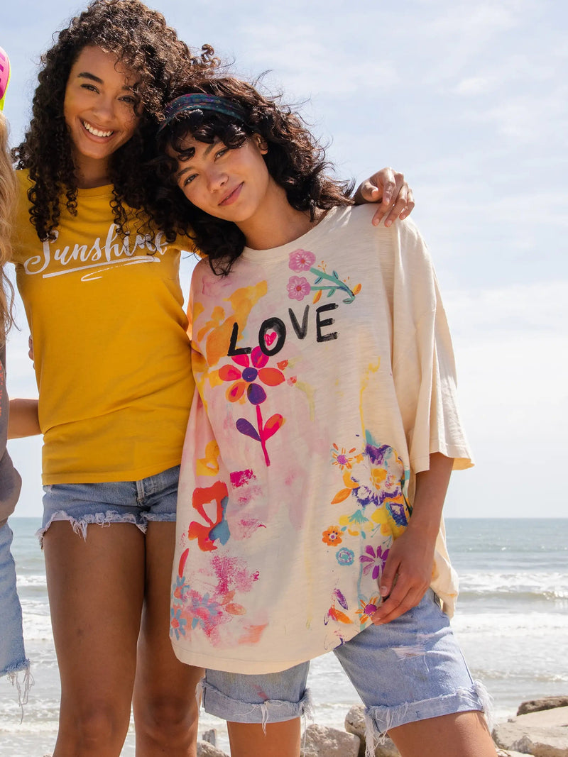 Natural Life Life Is A Canvas Tee - Love Cream