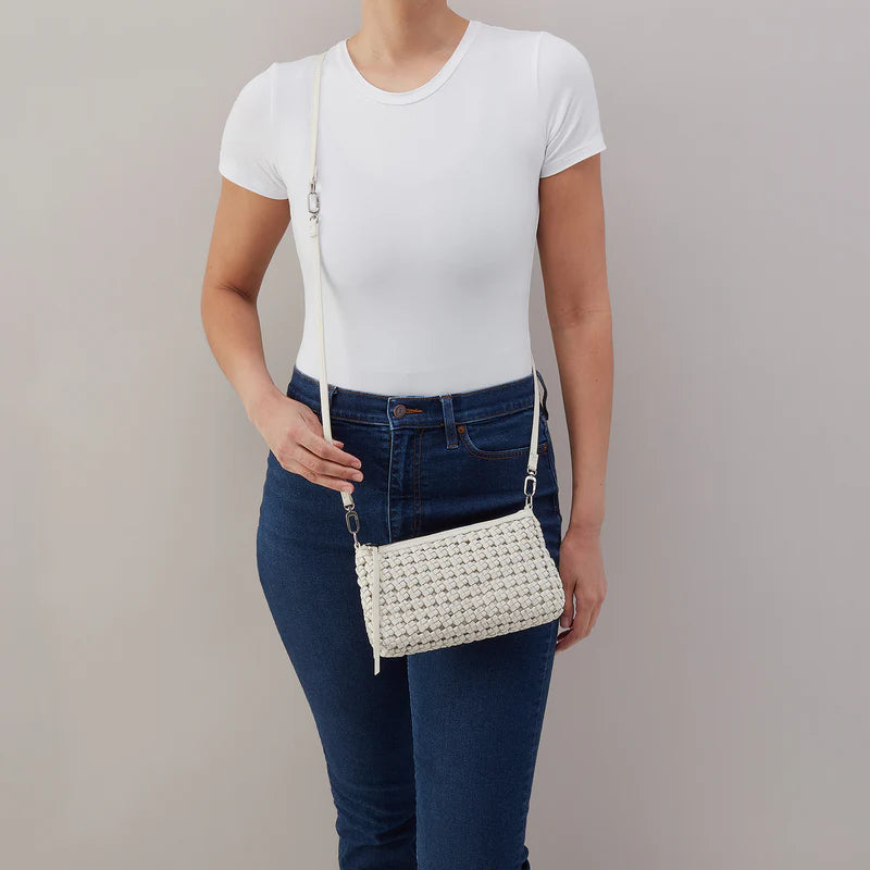 HOBO Darcy Crossbody - Woven Leather | Whitecap