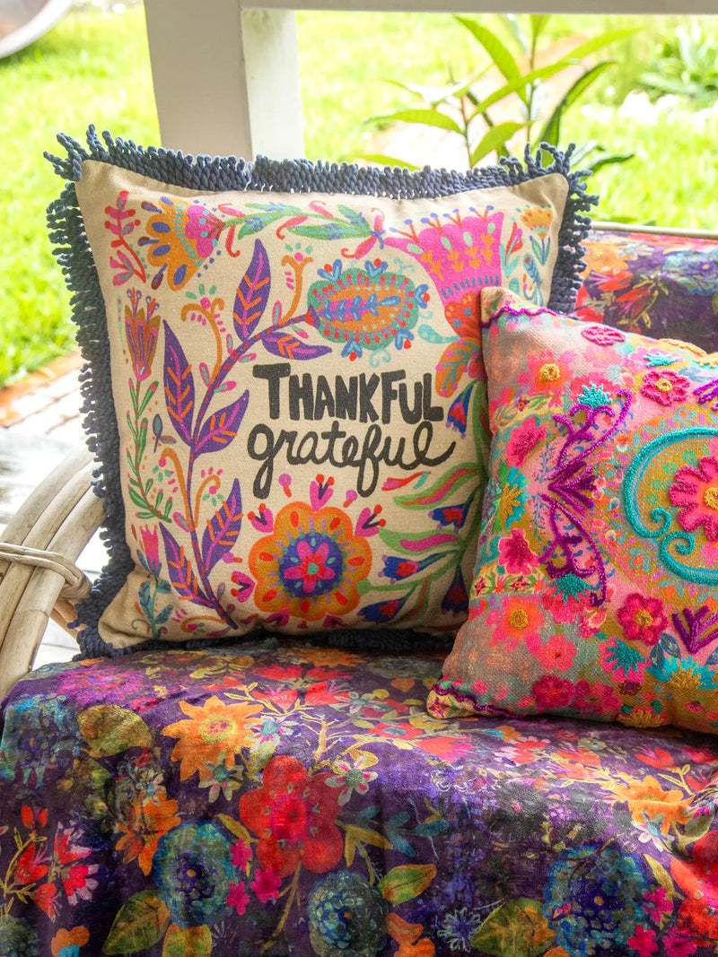 Natural Life® Bungalow Pillow - Thank Grateful