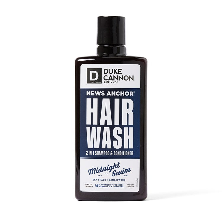 Duke Cannon NEWS ANCHOR 2-IN-1 HAIR WASH - MIDNIGHT SWIM