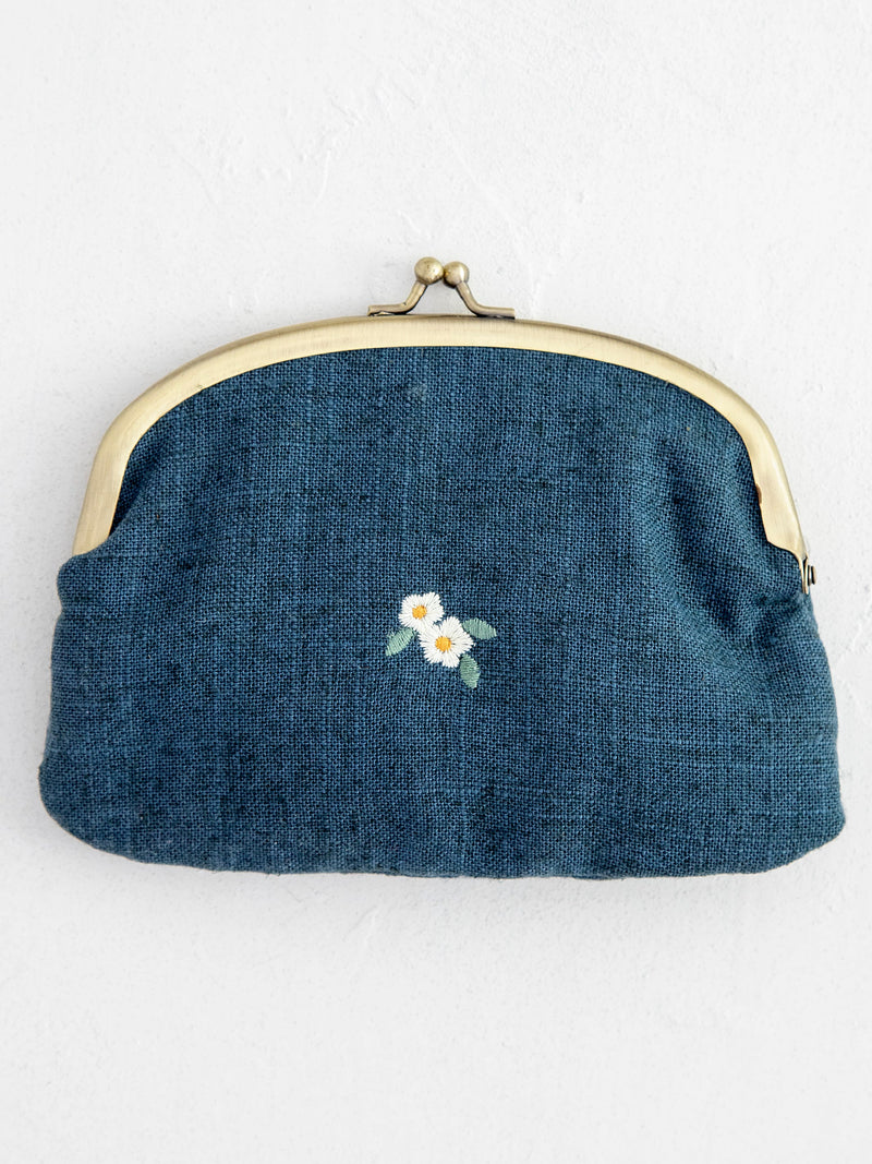 Natural Life® Embroidered Coin Purse - Washed Navy