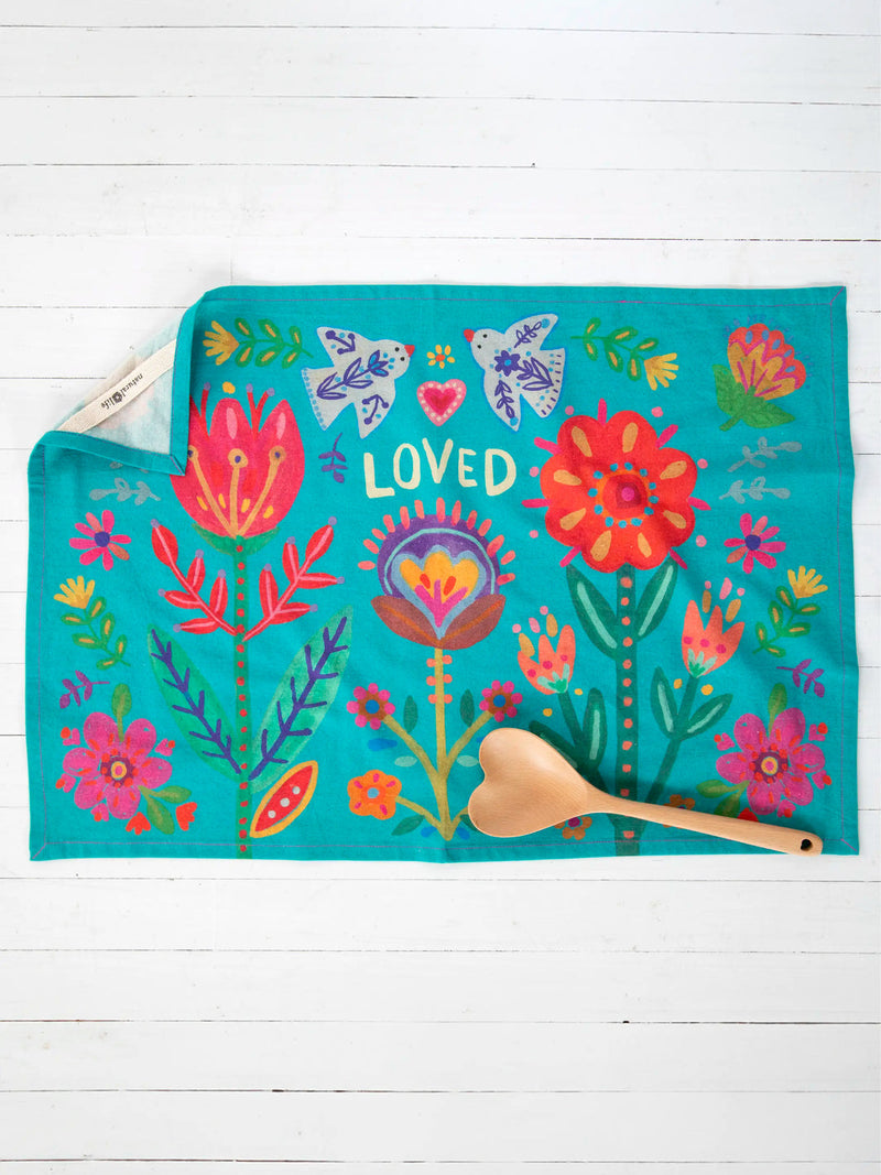 Natural Life Kitchen Dish Towel - Loved