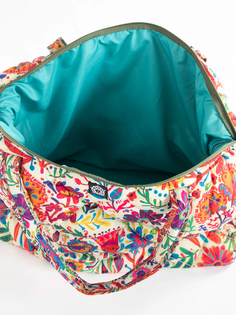 Natural Life® Puffy Weekender Bag - Rainbow Cream Floral