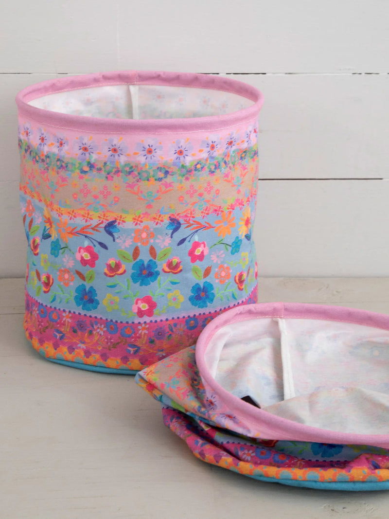 Natural Life® Collapsible Storage Bin - Floral Border