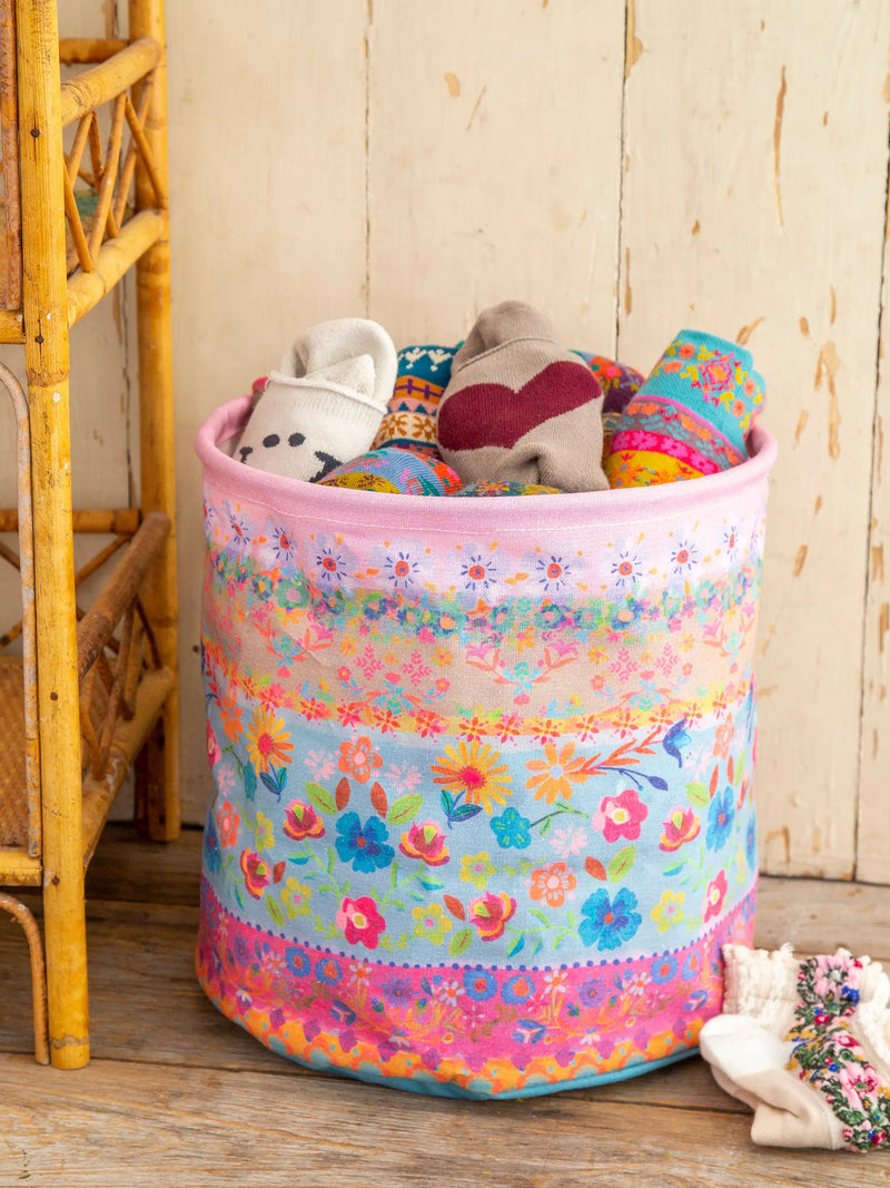 Natural Life® Collapsible Storage Bin - Floral Border