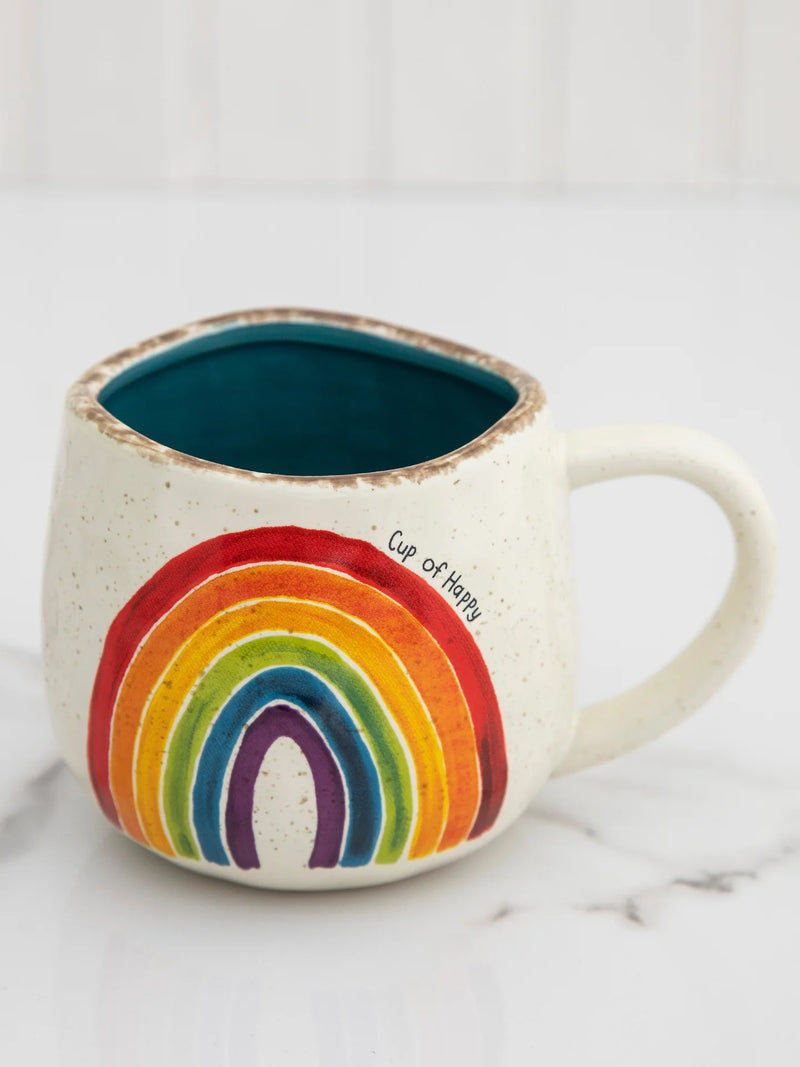 Natural Life® Artisan Rainbow Coffee Mug - Cup of Happy