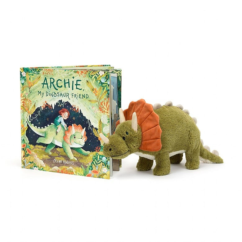 Jellycat Archie, My Dinosaur Friend Book and Archie Dinosaur Plush Set
