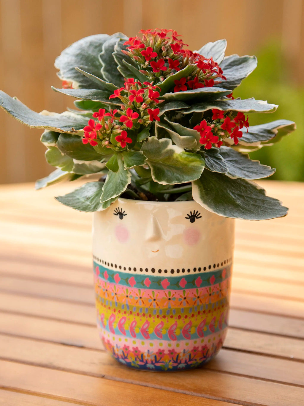 Natural Life Folk Friend Planter - Folk Lady