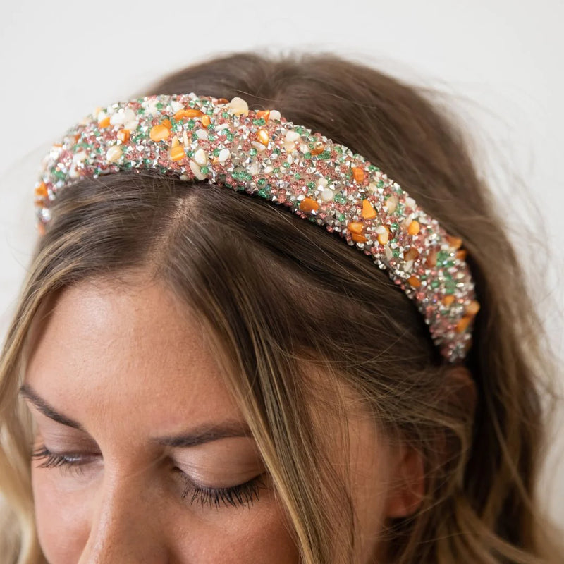 Headbands of Hope - All That Glitters Headband - Teal + Orange