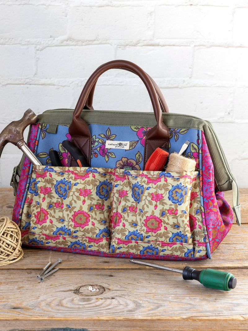 Natural Life Mimi Zip Up Tool Bag - Blue Enchanted Wildflowers