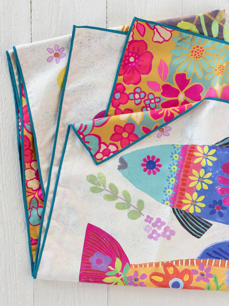 Natural Life - Double-Sided Microfiber Beach Towel - Fish