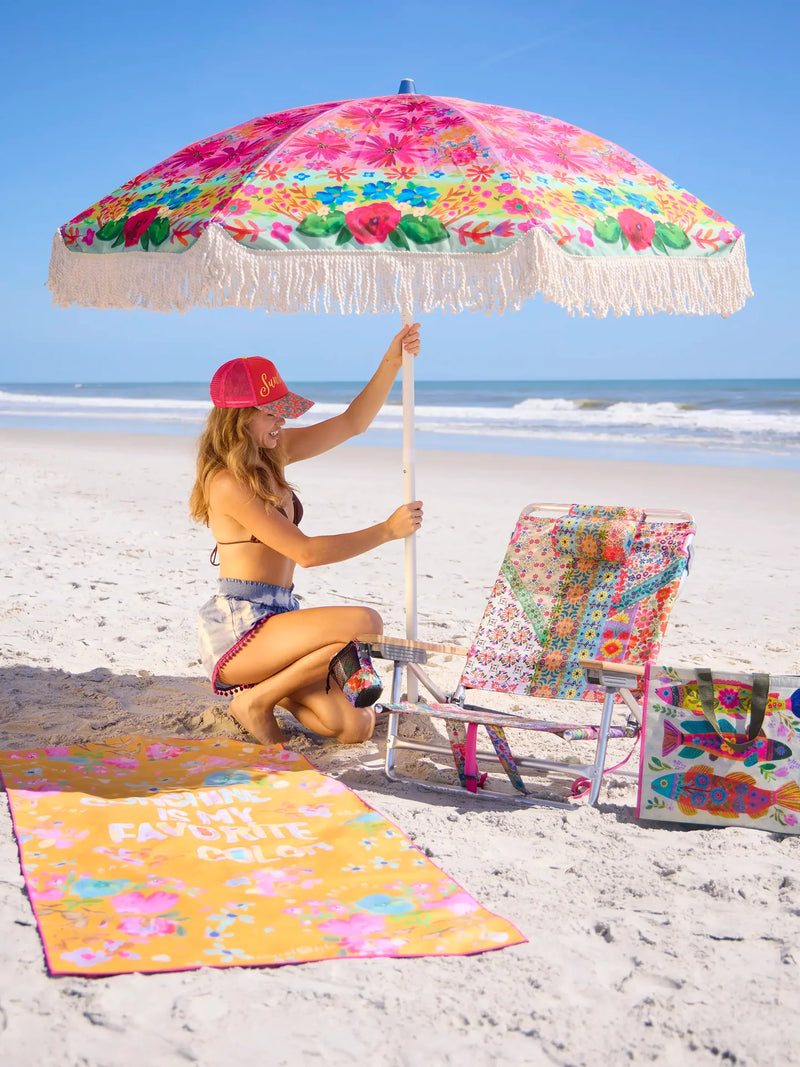 Natural Life - Double-Sided Microfiber Beach Towel - Sunshine Is My Favorite Color