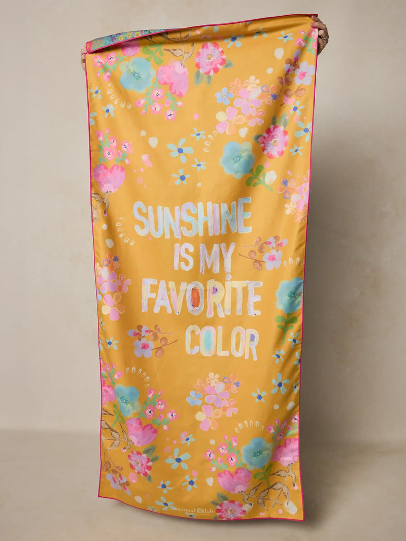 Natural Life - Double-Sided Microfiber Beach Towel - Sunshine Is My Favorite Color