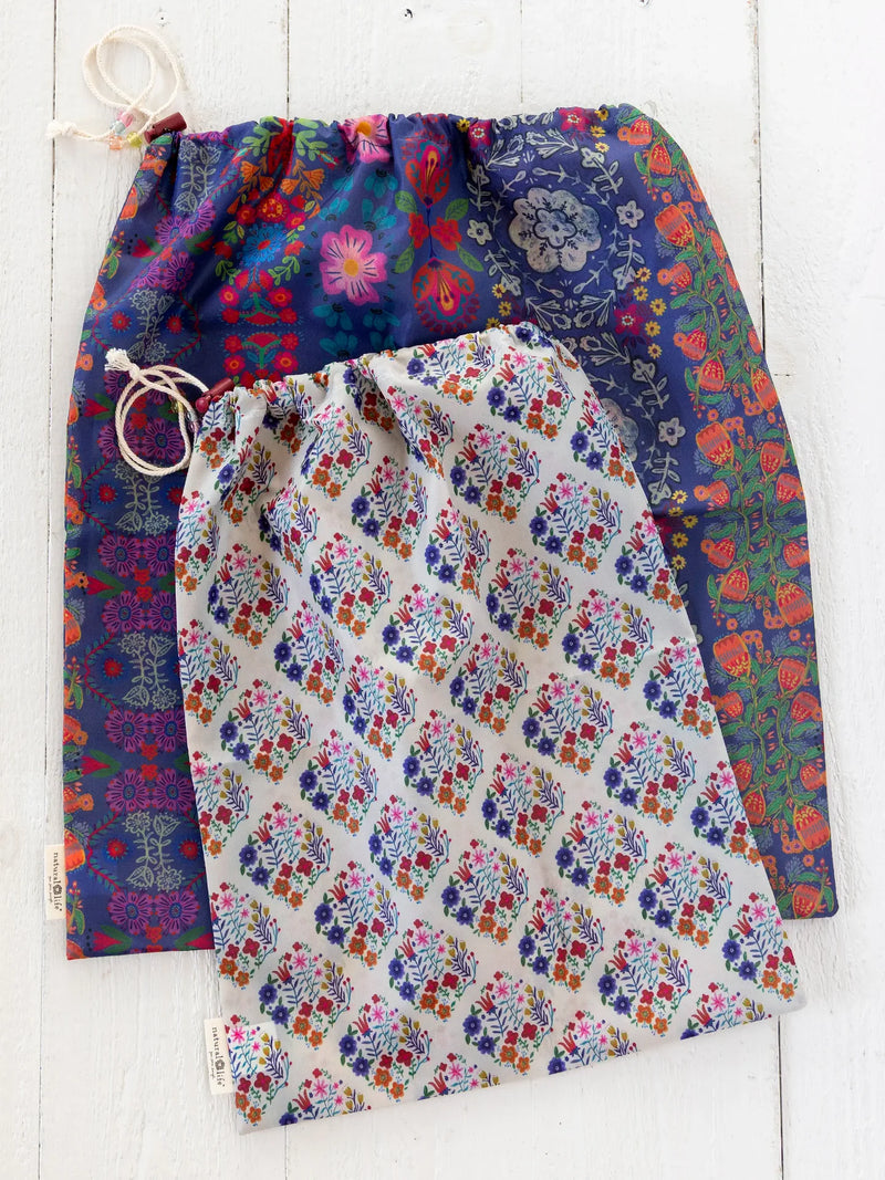 Natural Life® Travel Laundry Bag Set - Washed Navy Floral