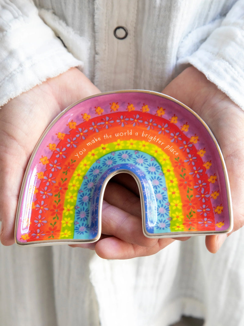 Natural Life Rainbow Ceramic Trinket Dish