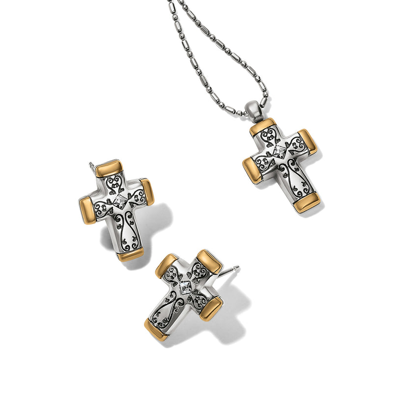 Brighton Venezia Reversible Large Cross Necklace