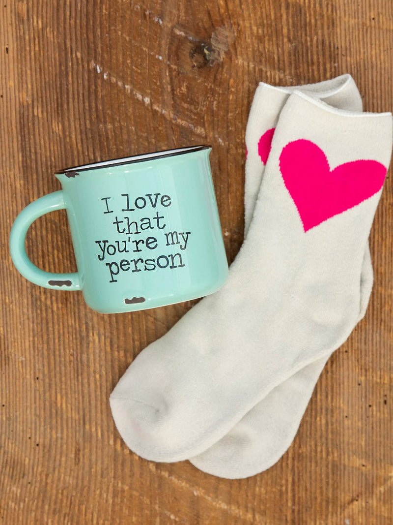 Natural Life Camp Mug & Sock Set - You're My Person