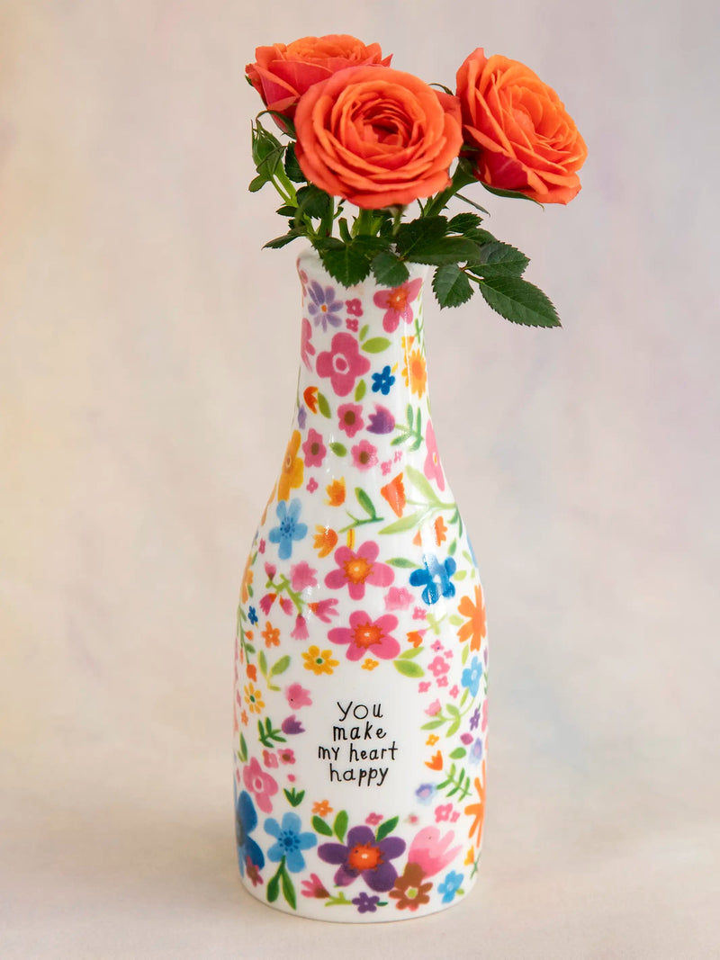 Natural Life® Ceramic Bud Vase - You Make My Heart Happy