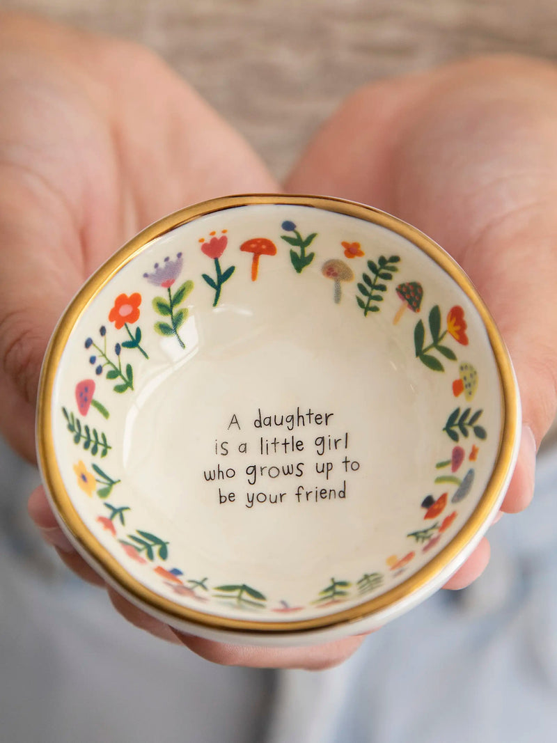Natural Life Ceramic Giving Trinket Bowl - Daughter Friend