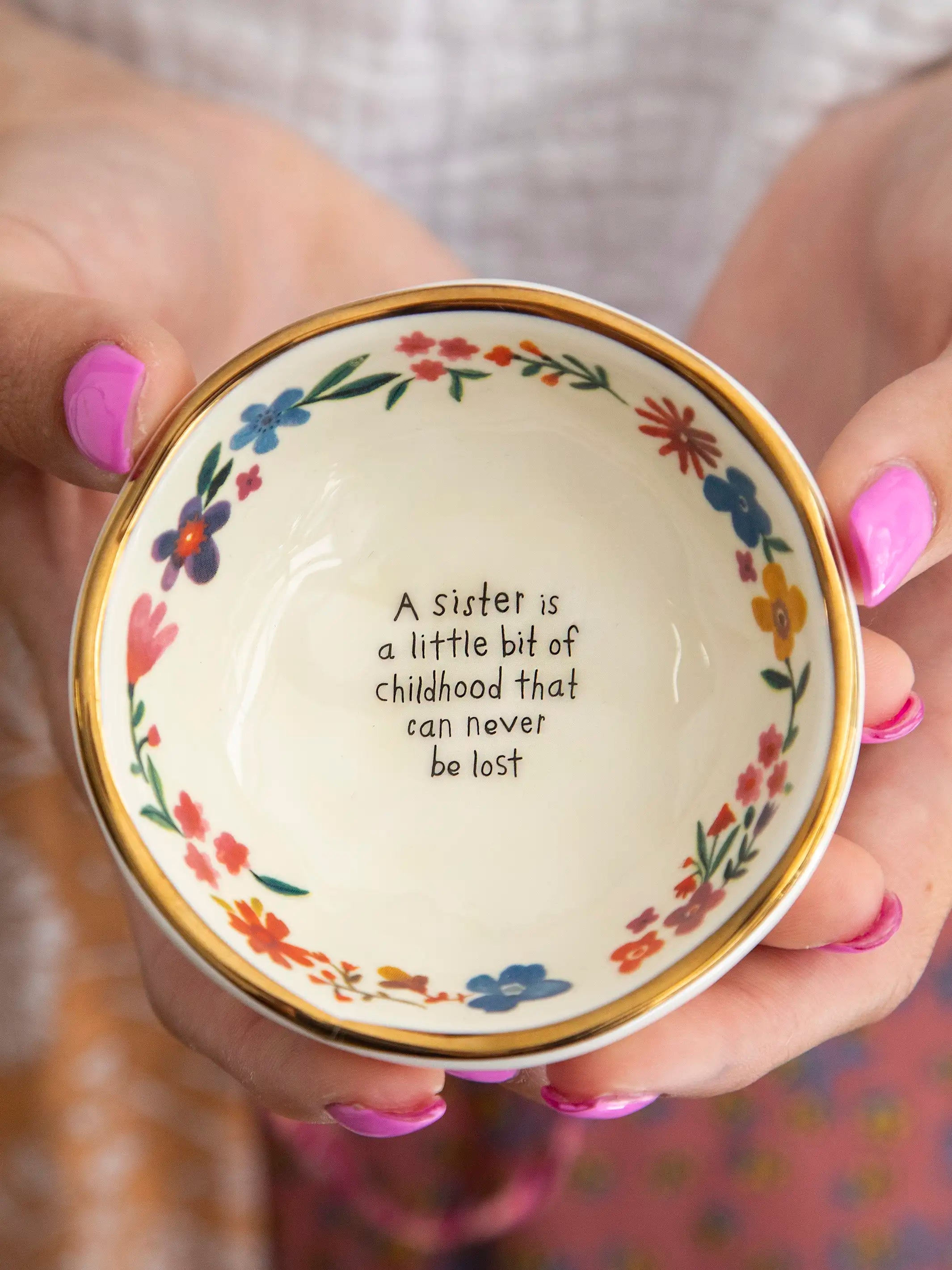 Natural Life Ceramic Giving Trinket Bowl - Sister Childhood – Anne