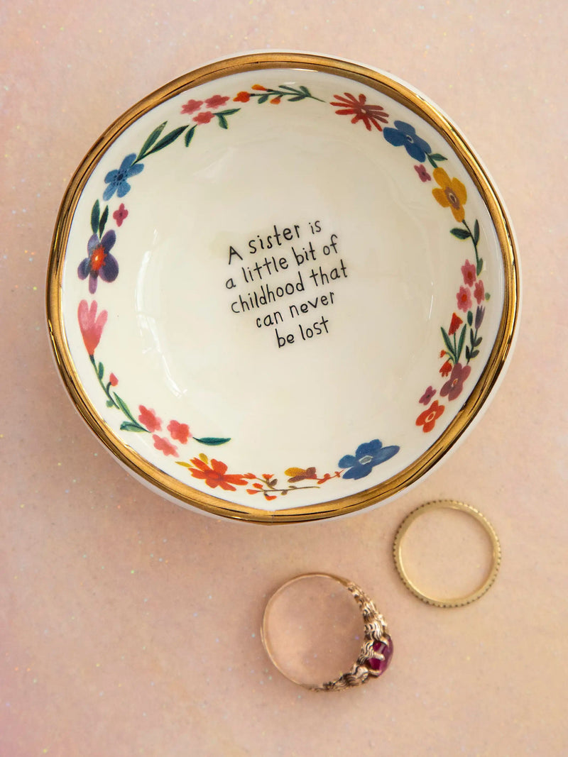 Natural Life Ceramic Giving Trinket Bowl - Sister Childhood