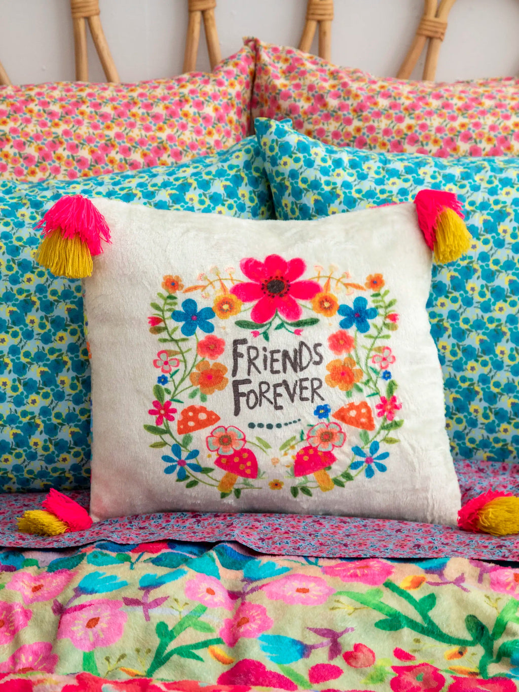 Natural Life® Double Sided Cozy Throw Pillow - Friends Forever
