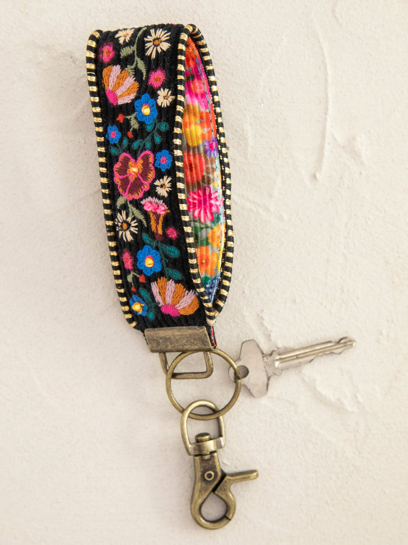 Natural Life® Embroidered Key Chain - Black