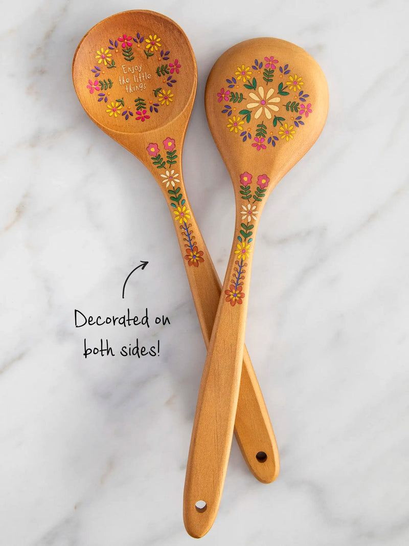 Natural Life Wooden Spoon - Folk Flower