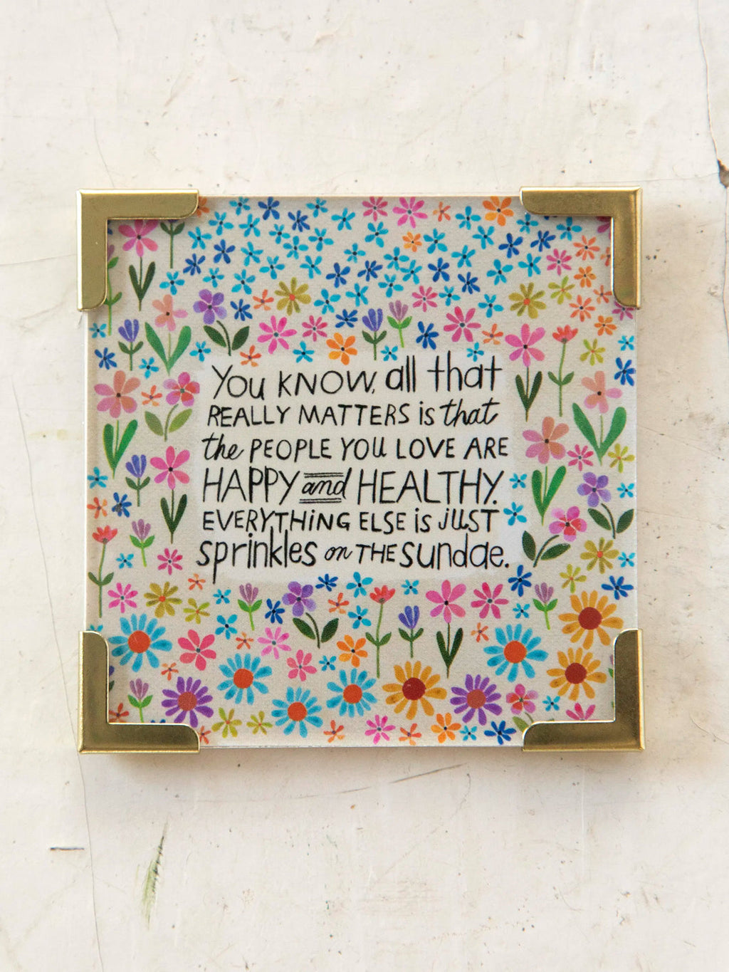 Natural Life Corner Magnet -  Happy Healthy