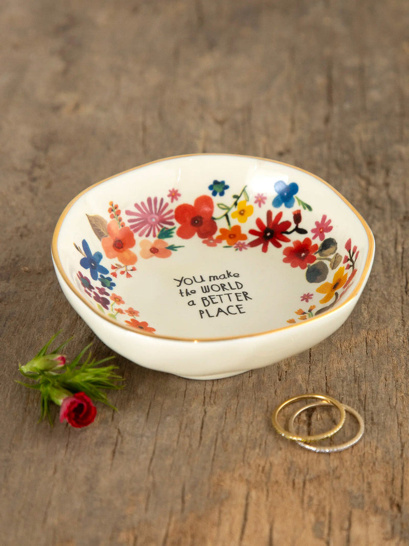 Natural Life Ceramic Perfect Little Trinket Bowl - World Better