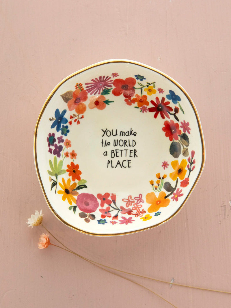 Natural Life Ceramic Perfect Little Trinket Bowl - World Better