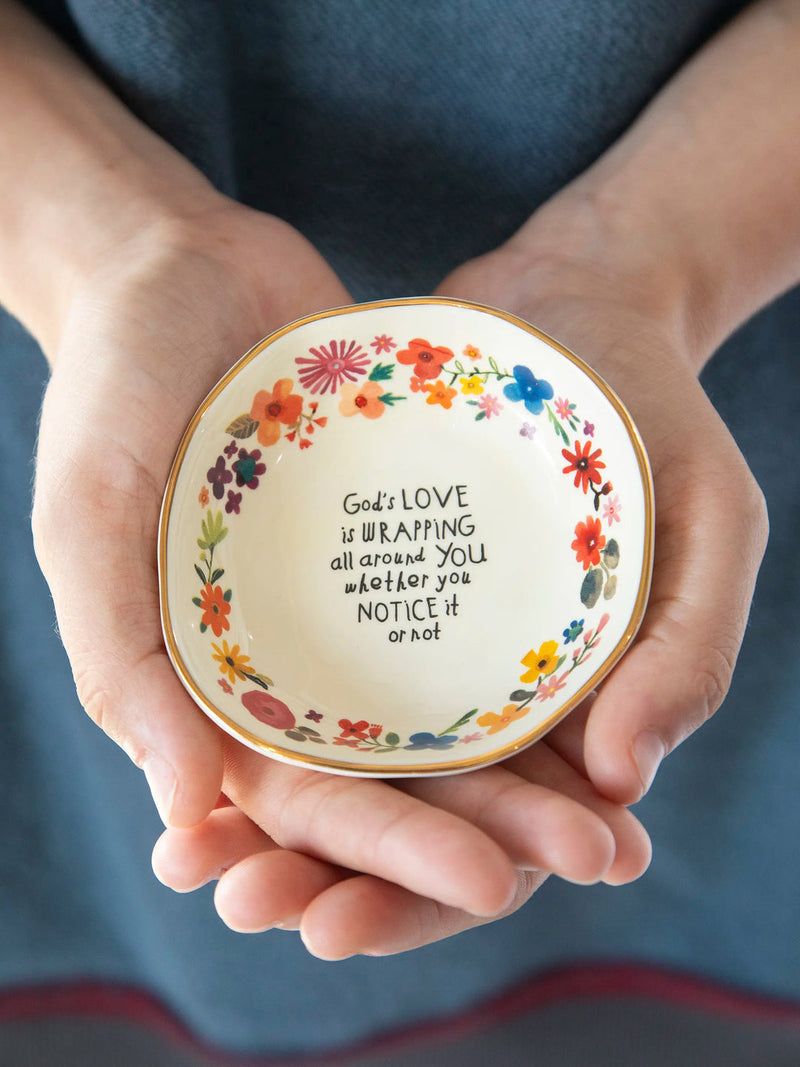 Natural Life Ceramic Perfect Little Trinket Bowl - God's Love