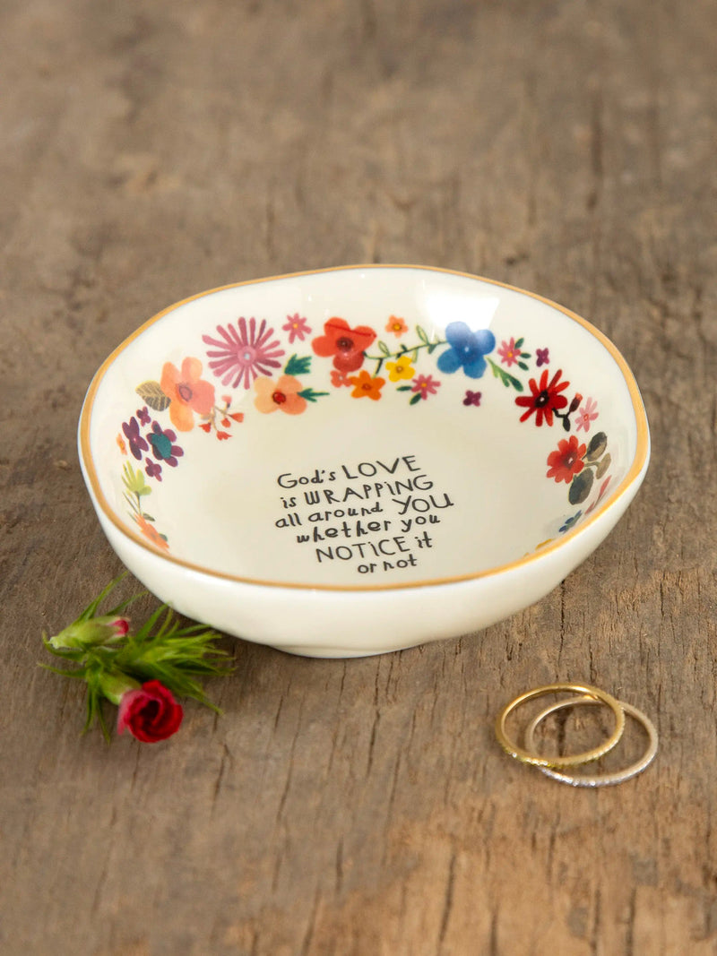 Natural Life Ceramic Perfect Little Trinket Bowl - God's Love