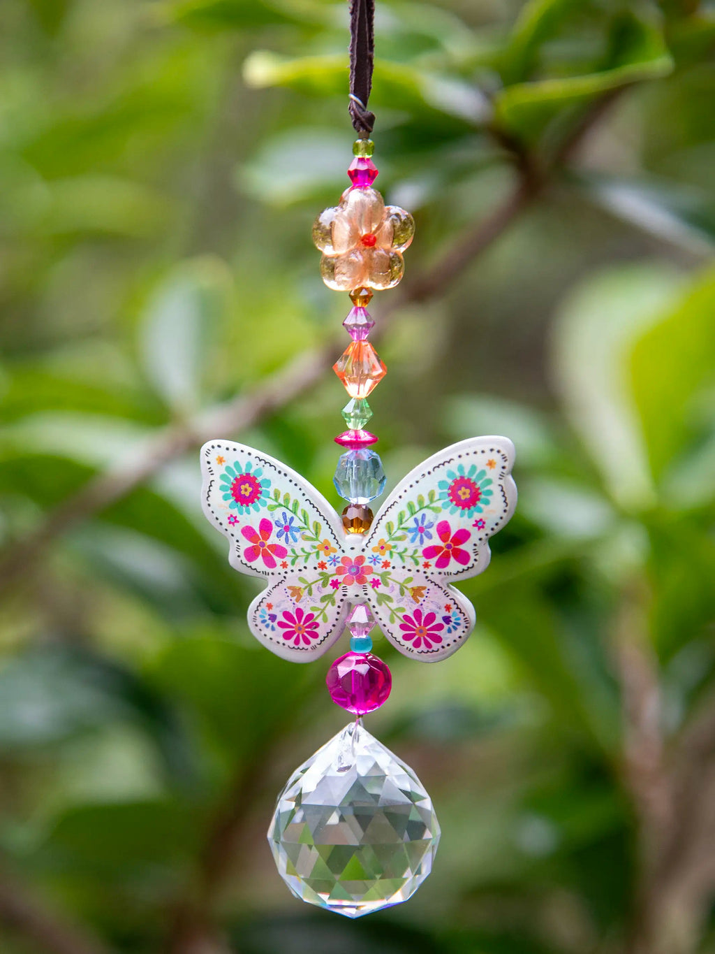 Natural Life Sun Catcher Car Charm - Butterfly