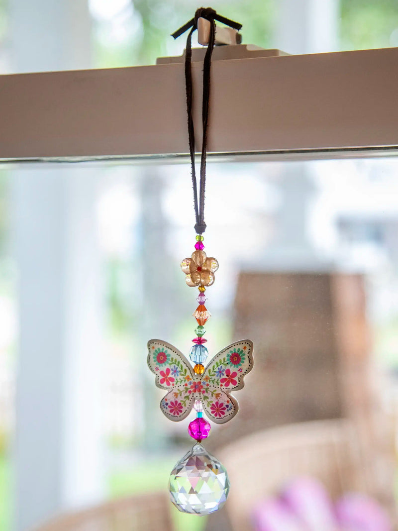 Natural Life Sun Catcher Car Charm - Butterfly