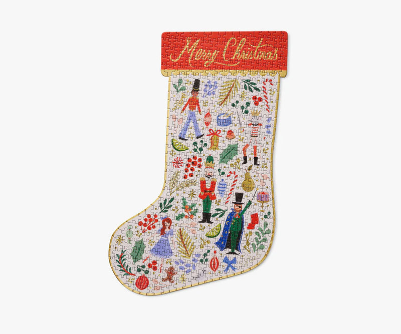 RIFLE PAPER CO. Nutcracker Sweets Stocking Jigsaw Puzzle (500 piece)