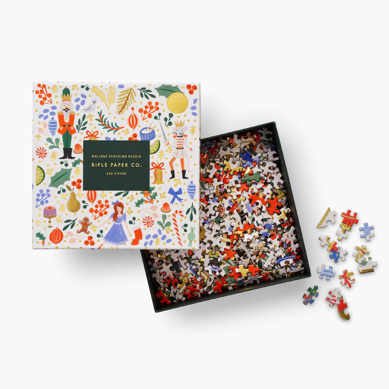 RIFLE PAPER CO. Nutcracker Sweets Stocking Jigsaw Puzzle (500 piece)