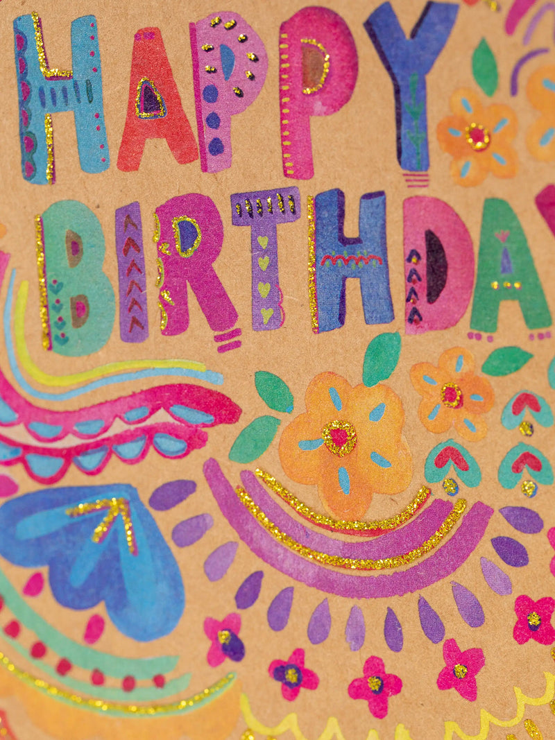 Natural Life Greeting Card Bundle, Set of 3 - Happy Birthday Floral
