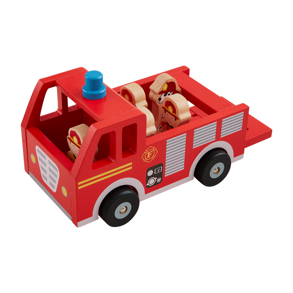 Mud Pie Wood Firetruck Set